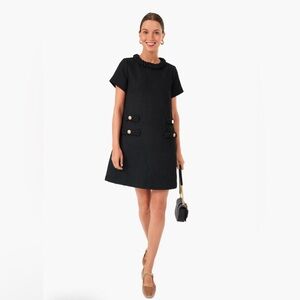 Tuckernuck Black Tweed Jackie Dress XXL – Pearl Button Shift